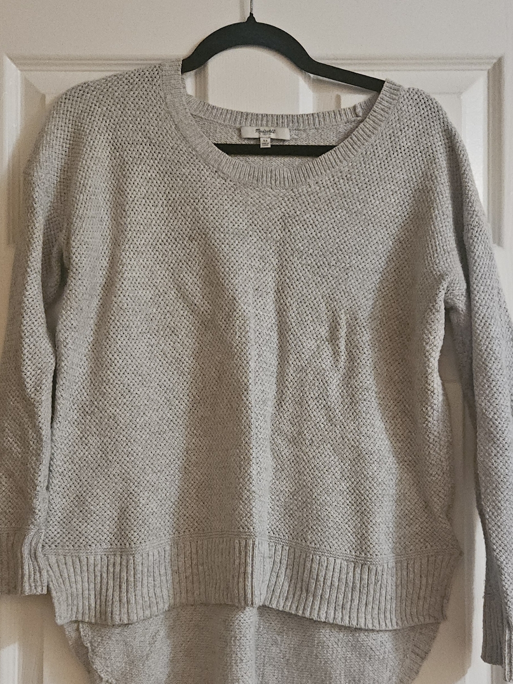Madewell Light Gray Crewneck Knit Sweater